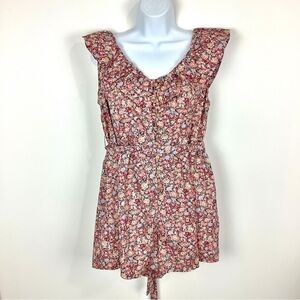 Davi & Dani Romper Womens Large‎ Cottagecore Fairy Floral Coastal Cowgirl Floral